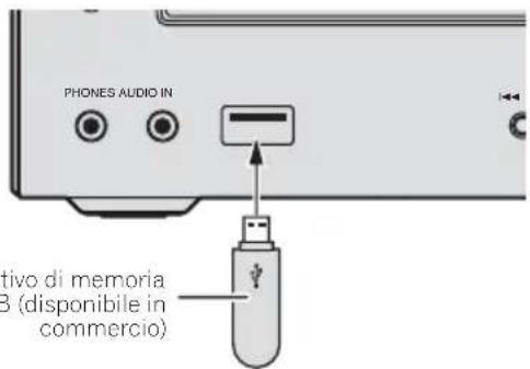 PIONEER XCHM51K - Connettere il dispositivo di memoria USB. - 1