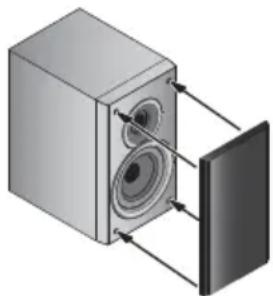 PIONEER XCHM51K - Afnemen en vervangen van de grille aan de voorzijde (alleen X-HM51) - 1