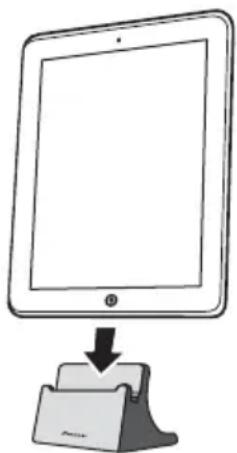 PIONEER XCHM51K - Stellen Sie das iPod/iPhone/iPad auf den Ständer. - 1