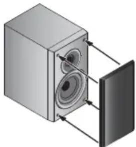PIONEER XCHM51K - Loslösen und Austauschen des Frontgrills (nur X-HM51) - 1