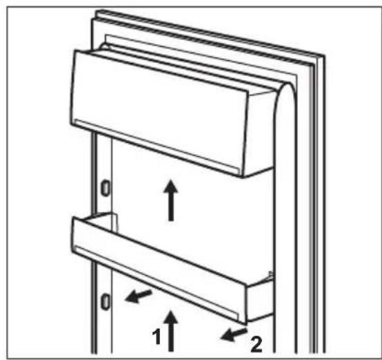 REX FI2211V - Positioning the door shelves - 1