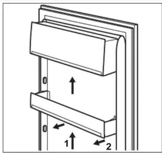 REX FI2211V - Posizionamento dei ripiani della porta - 1