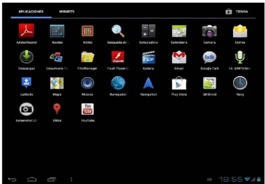 Leotec LPad Space III - Depuis la zone d'applications et de widgets on peut gérer les principales icones de - 1