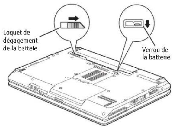 FUJITSU LIFEBOOK S752 - Remplacement hors tension de la batterie - 1