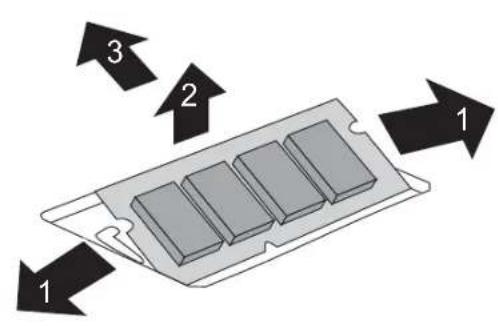 FUJITSU LIFEBOOK S752 - Removing a Memory Upgrade Module - 2
