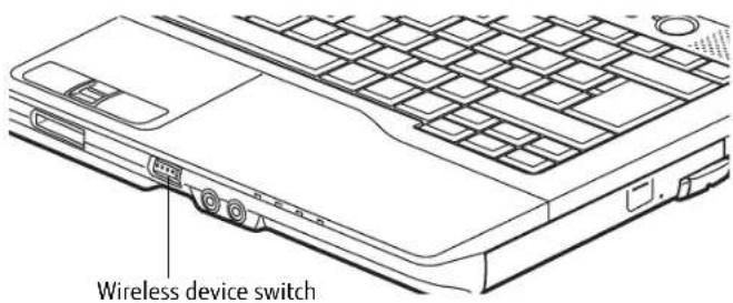 FUJITSU LIFEBOOK S752 - Deactivation Using the Wireless On/Off Switch - 1