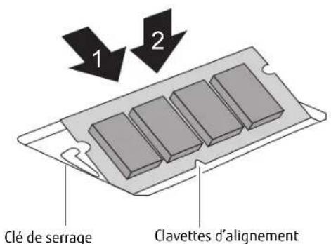 FUJITSU LIFEBOOK S752 - Retirer un module de mémoire additionnelle - 1