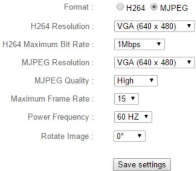 Edimax IC3116W - IV-2-1. Paramètres vidéo - 1