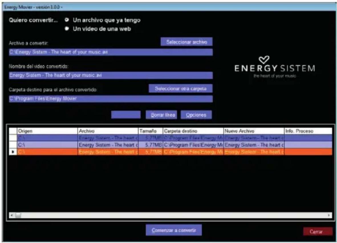 ENERGY SISTEM 2208 - ENERGY MOVIER: CONVERSION DE VIDEOS AVI - 1