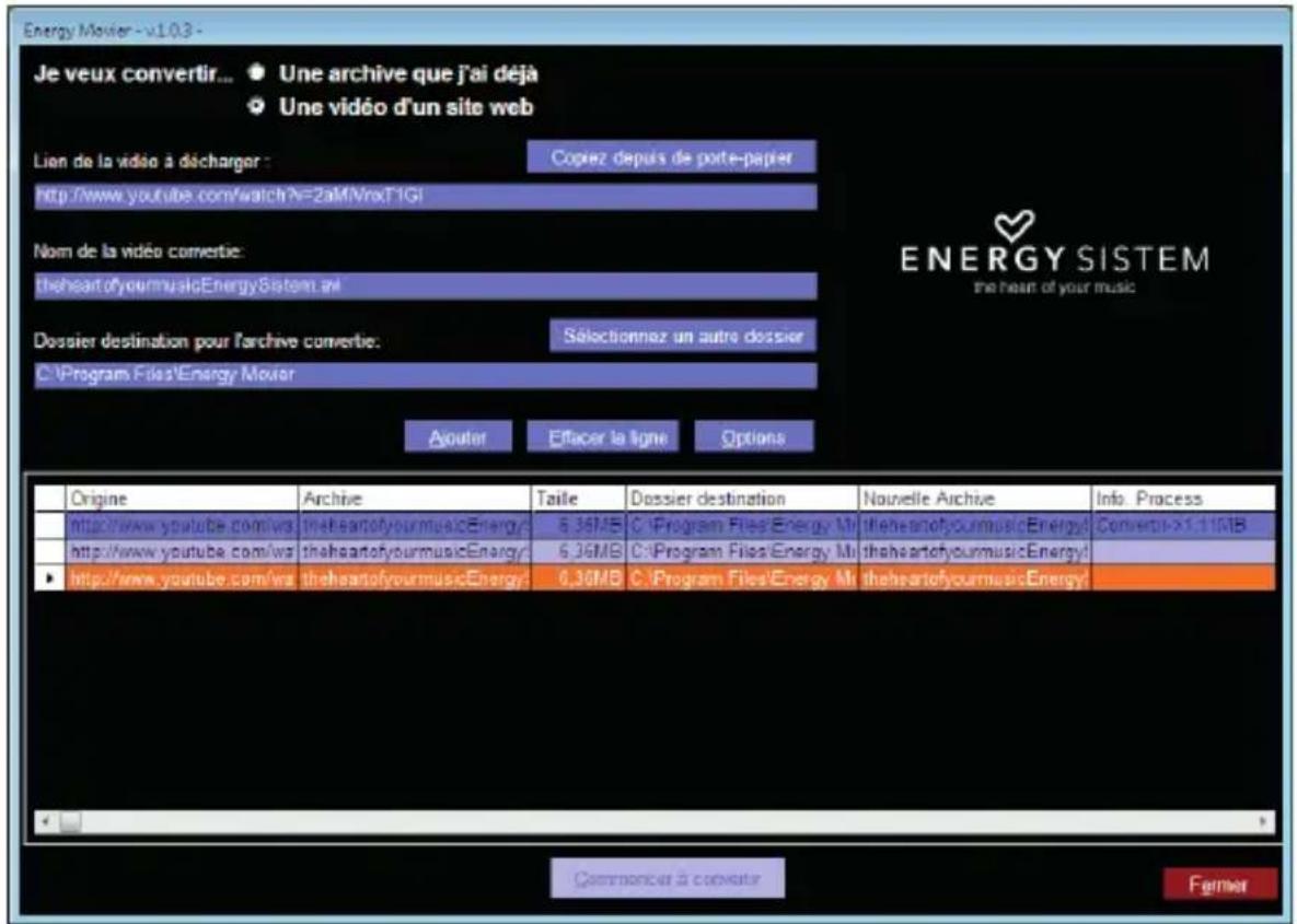 ENERGY SISTEM 2208 - ENERGY MOVIER: TÉLECHARGER DES VIDEOS D'INTERNET - 1
