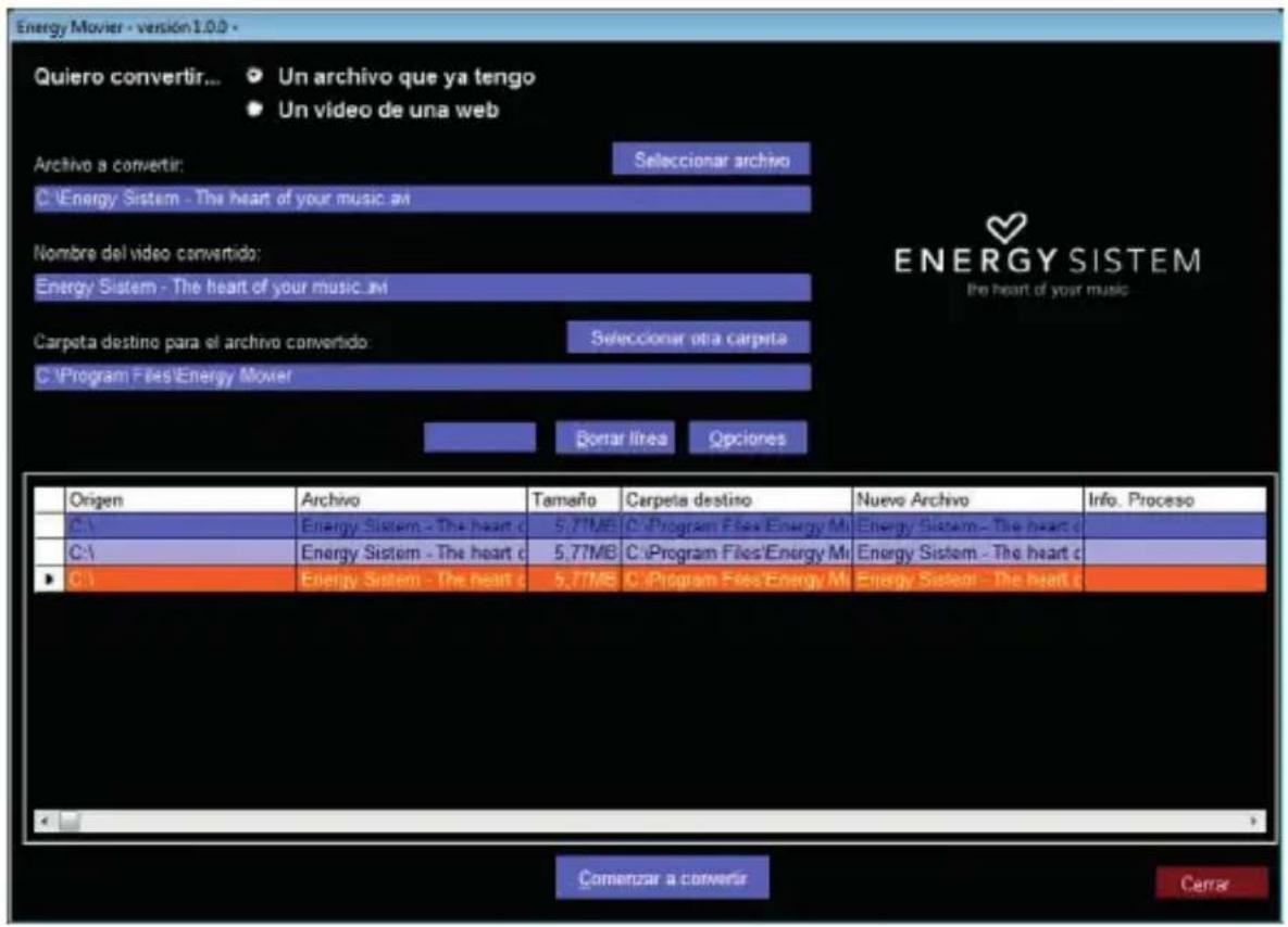 ENERGY SISTEM 2202 - ENERGY MOVIER: CONVERSIÓN DE VÍDEOS AVI - 1
