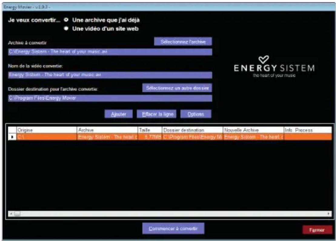 ENERGY SISTEM 2202 - ENERGY MOVIER: CONVERTISSEUR DE VIDÉOS AVI - 1