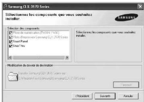 SAMSUNG CLP3175 - Sélectionnez les composants à installer, puis cliquez sur Suvant. - 1