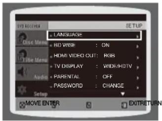 SAMSUNG HTZ320 - CONFIGURATION DE LA LANGUE - 1