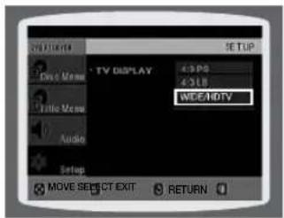 SAMSUNG HTZ320 - Ajustement du rapport d'aspect de l'écran TV (taille de l'écran) - 1