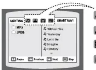 SAMSUNG HTZ320 - Pour lire un fichier dans l'écran du menu - 1