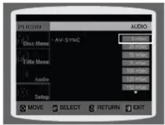 SAMSUNG HTZ320 - PARAMÉTRAGE AV SYNC - 2