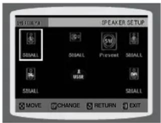 SAMSUNG HTZ320 - CONFIGURATION DU MODE DES ENCEINTES - 2
