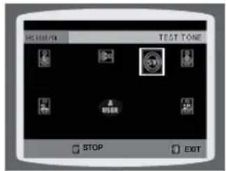 SAMSUNG HTZ320 - CONFIGURATION DU TEST DE TONALITÉ - 2