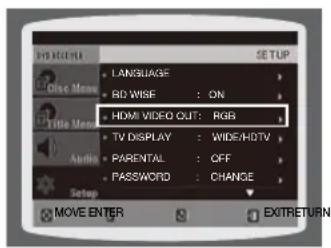SAMSUNG HTZ320 - RÉGLAGE DU MODE DE SORTIE VIDÉO HDMI - 1