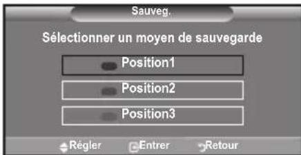 SAMSUNG LE46B550A5WXZG - Mémorisation de la position - 3