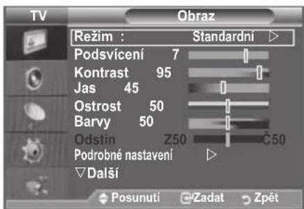 SAMSUNG LE46B550A5WXZG - Změna standardu obrazu - 1