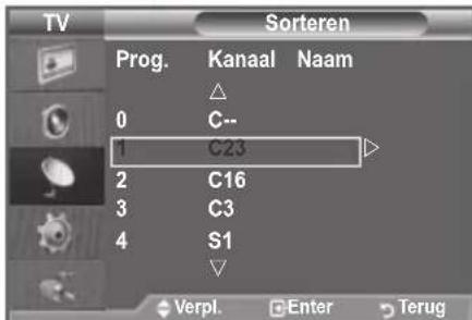 SAMSUNG LE46B550A5WXZG - Opgeslagen kanalen rangschikken - 2