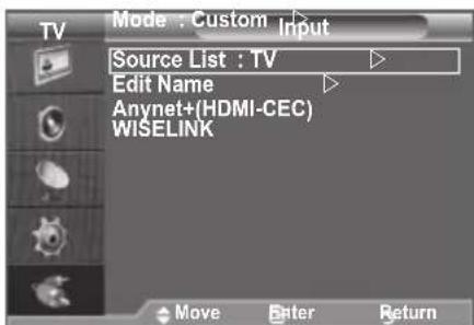 SAMSUNG LE46B550A5WXZG - Selecting the Source - 1