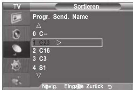 SAMSUNG LE46B550A5WXZG - Gespeicherte Sender sortieren - 2