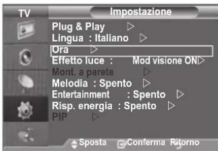 SAMSUNG LE46B550A5WXZG - Impostazione del timer di spegnimento - 1
