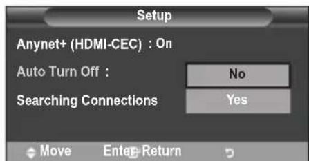 SAMSUNG LE46B550A5WXZG - Samodejni izklop naprave v(systemu Anynet+, ko je TV izklopljen - 1