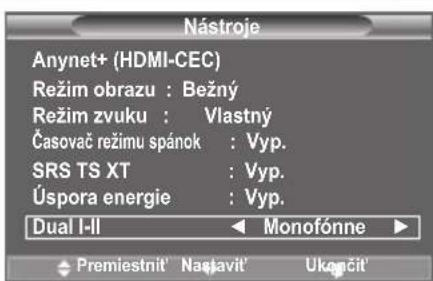 SAMSUNG LE46B550A5WXZG - Vyber zvukového režimu - 1