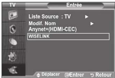 SAMSUNG LE46B550A5WXZG - Utilisation du menu wiselink - 1