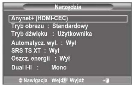 SAMSUNG LE46B550A5WXZG - Korzystanie z funkcjj Anynet+ - 1