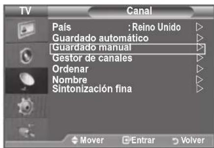 SAMSUNG LE46B550A5WXZG - Memoración manual de canales - 1