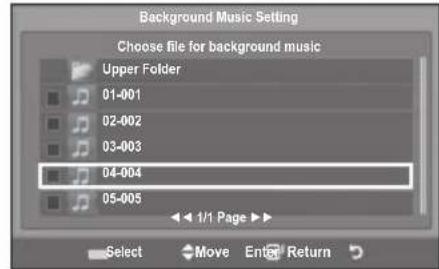 SAMSUNG LE46B550A5WXZG - Background Music Setting: - 3