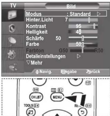 SAMSUNG LE46B550A5WXZG - Menüs anzeigen - 1