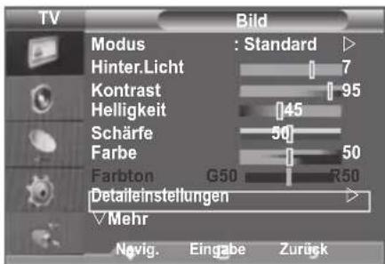 SAMSUNG LE46B550A5WXZG - Konfigurieren detailierter Bildeinstellungen - 1