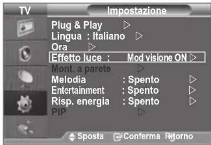 SAMSUNG LE46B550A5WXZG - Impostazione dell'Effetto luce (in base al modello) - 1