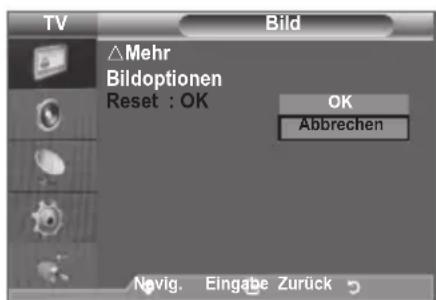 SAMSUNG LE46B550A5WXZG - Sie können die Einstellungen auf die werkseitig festgelegten Standardbildeinstellungen zurücksetzen. - 1