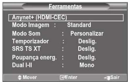 SAMSUNG LE46B550A5WXZG - Utilizar a funcao Anynet+ - 1
