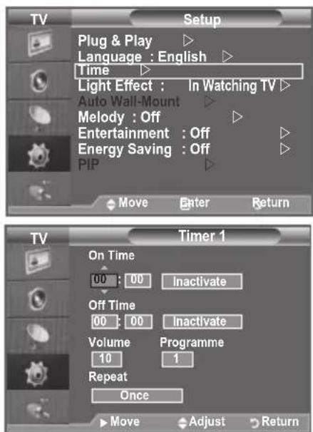 SAMSUNG LE46B550A5WXZG - Switching the Television On and Off Automatically - 1