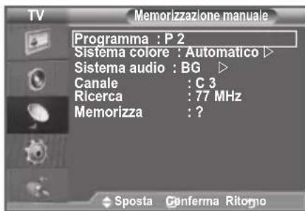 SAMSUNG LE46B550A5WXZG - > Modalità del canale - 2