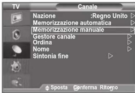 SAMSUNG LE46B550A5WXZG - > Modalità del canale - 1