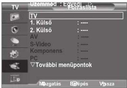 SAMSUNG LE46B550A5WXZG - Forrás kivalasztása - 2