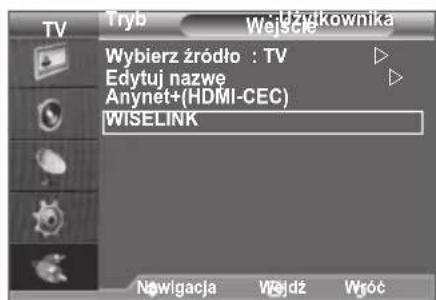 SAMSUNG LE46B550A5WXZG - Korzystanie z menu WISELINK - 1