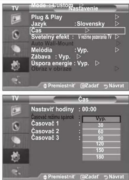 SAMSUNG LE46B550A5WXZG - Nastavenie a zobrazenie aktuálneho Času - 2