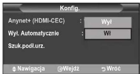 SAMSUNG LE46B550A5WXZG - Korzystanie z funkcjj Anynet+ - 3