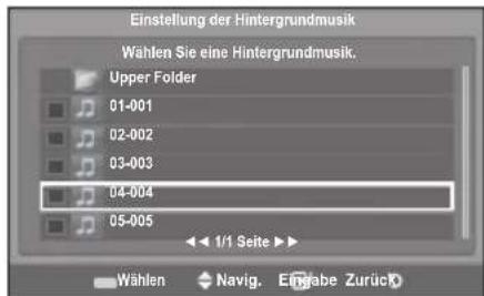 SAMSUNG LE46B550A5WXZG - Einstellung der Hintergrundmusik: - 1