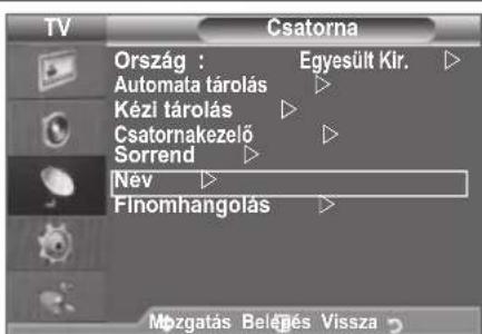 SAMSUNG LE46B550A5WXZG - Csatornanevek hozzárendelése - 1